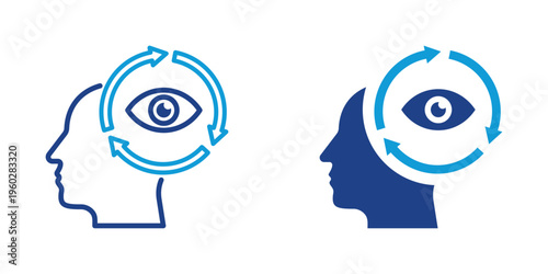 Awareness Loop Simple and clear vector icon illustrating an essential idea or function