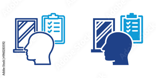 Mirror View Simple and clear vector icon illustrating an essential idea or function