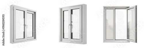 Fotografía White uPVC Casement Window Double Glazing Energy Efficient Residential PVC Frame