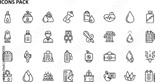 Diverse Medical and Health Care Icon Pack: Symbolizing Treatment, Research, and Wellness
