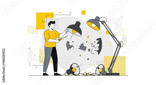 Innovative Problem Solving And Creative Repair With A Broken Lamp