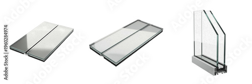 фотографія Insulated Glazing Unit Double Pane Window Glass Section Architectural Structural