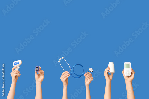 Female hands with stethosco...