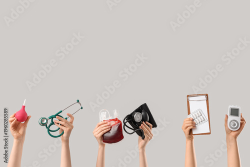 Female hands with sphygmoma...