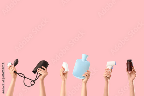 Female hands with infrared ...