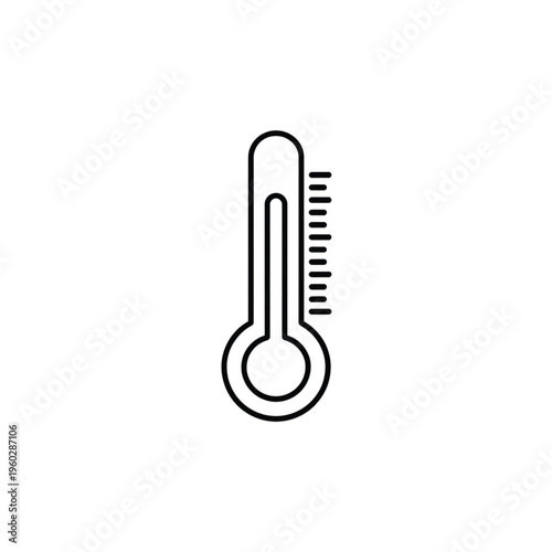 Simple line drawing of a thermometer indicating moderate temperature