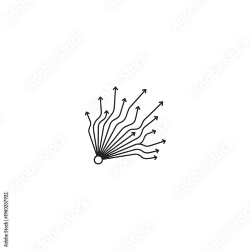 Black Arrows Emerging From Circle.