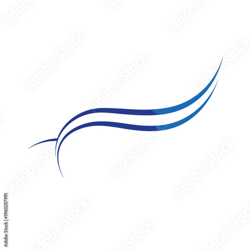Free Download Blue curved lines abstract graphic design. - GFXLoad