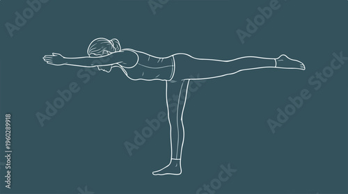 Woman doing yoga pose.