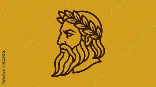 Zeus Greek God Illustration.