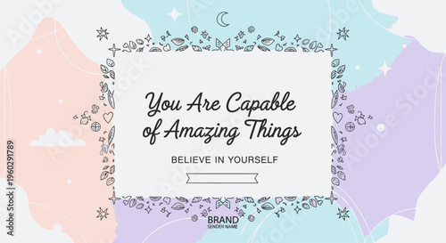 Inspirational Quote on White Background.