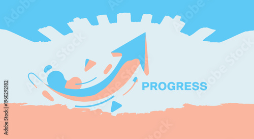 Progress Concept with Arrow Moving Forward.