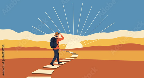 Journey Towards a Brighter Horizon A Symbol of Hope Adventure and New Beginnings