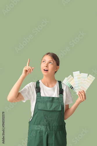 Female decorator with color...