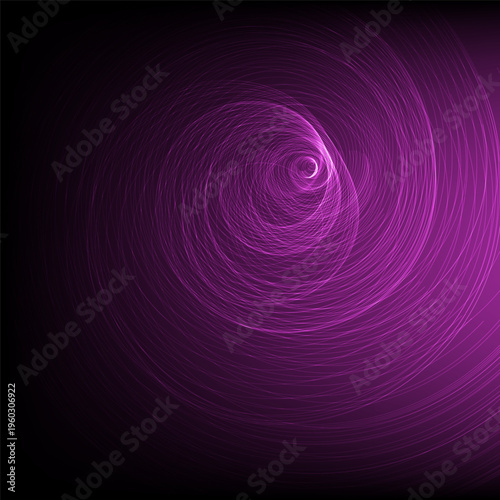 Abstract background with spiral lines purple gradient