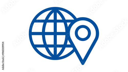 Global location pin icon representing worldwide mapping, international business, travel, and geo-targeting services