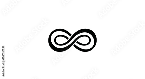 Black Infinity Symbol on White Background