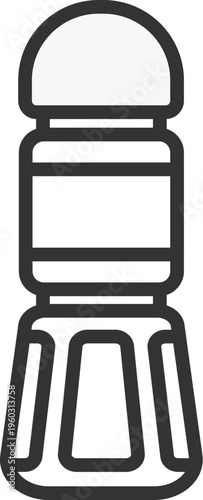 ドレッシングボトルのアイコン（線画）のイラスト