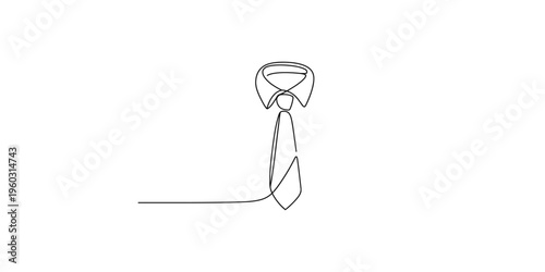 One line drawing of business man with tie continuous single art businessman minimalist simple outline