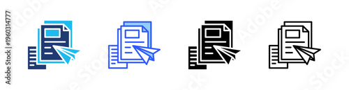 Objective Multi Style Icon Set Vector 