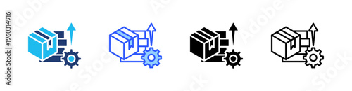 Product Backlog Multi Style Icon Set Vector 