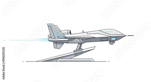 Futuristic aircraft design showcasing advanced technology and innovative engineering concepts.