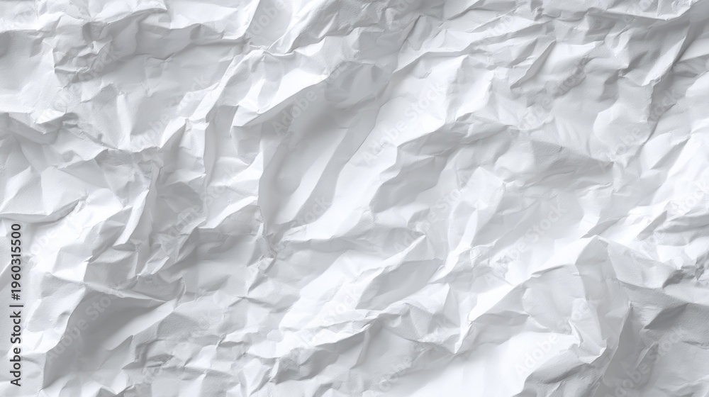 Obraz premium Abstract white crumpled paper texture background studio shot