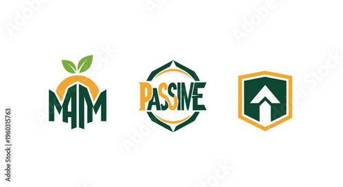 Modern Logo Designs: Growth, Passive Income, and Success Icons