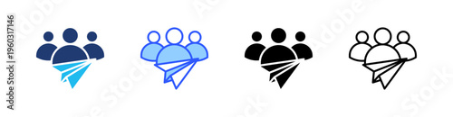 Leadership Alignment Multi Style Icon Set Vector 