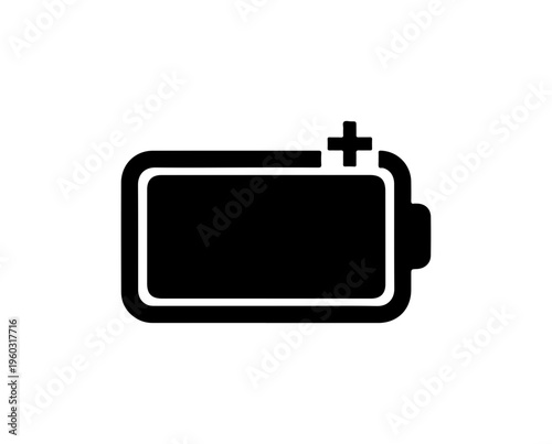 Modern Battery Icon - Minimalist AA Battery Vector Illustration