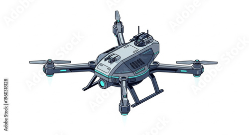 Advanced drone technology showcasing aerial surveillance and data collection capabilities.