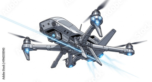 Advanced drone technology showcasing aerial capabilities and innovative design features.