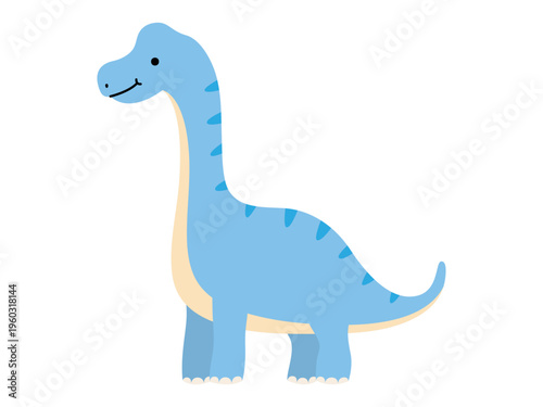 かわいいブラキオサウルスのイラスト01