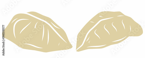 Dumpling Design. Momo Food Repeating Illustration. Hand Drawn Asian Dumpling Style. 