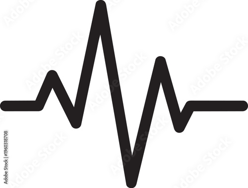 ECG heartbeat pulse wave rhythm.