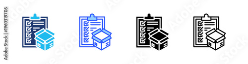 Order Fulfillment Multi Style Icon Set Vector 