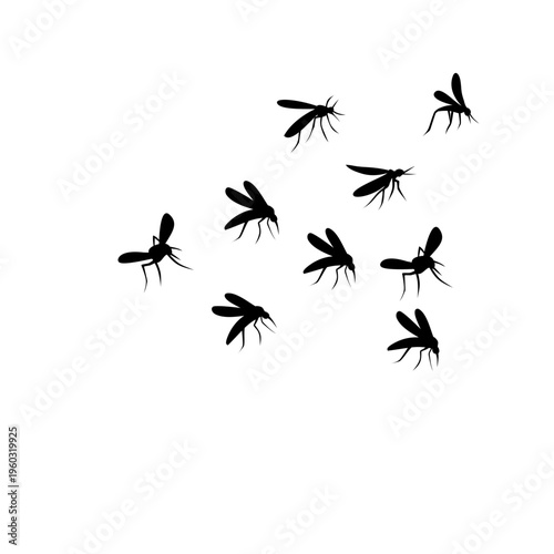 Flying Mosquito Silhouette 