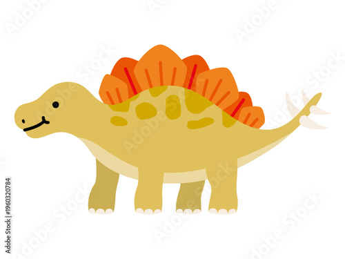 かわいいステゴサウルスのイラスト01