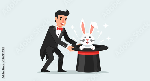 Magician Pulls Rabbit From Top Hat A Classic Illusion Unveiled