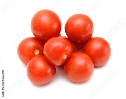 Ripe tomatoes isolated on white background 
