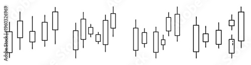 Candlestick chart patterns for trading and technical analysis, a row of trends