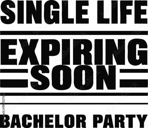 Bachelor Party Squad Funny Groom Crew T-Shirt Design