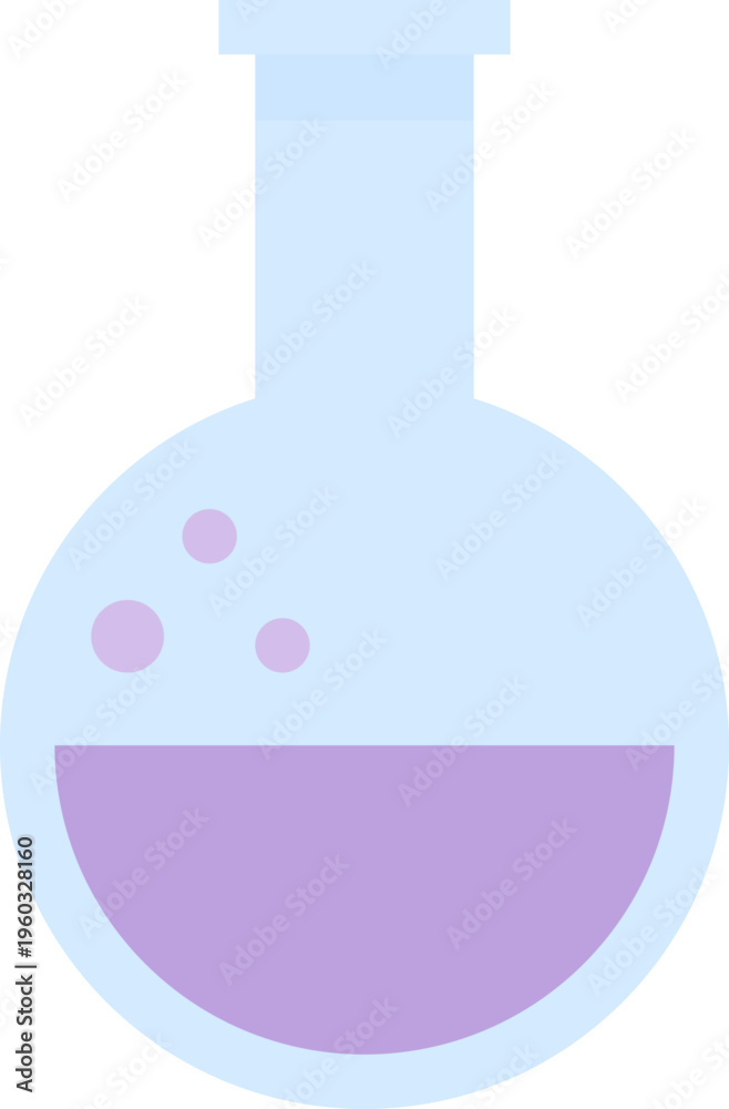 Fototapeta premium Purple round-bottom flask