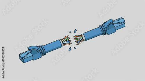 Broken Blue Metal Shaft.