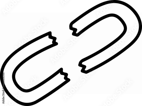 Broken Chain Link Illustration.