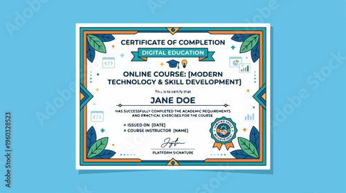 Certificate of Completion Template.