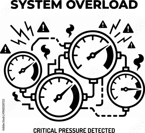 Critical pressure detected system overload.