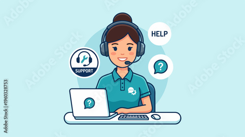 Customer Service Representative Woman.