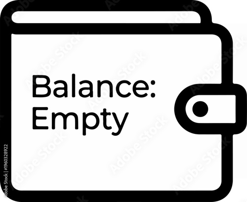 Empty Wallet No Money.