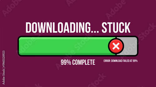 Error downloading progress bar screen.